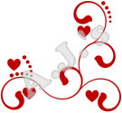 Red Hearts Scroll